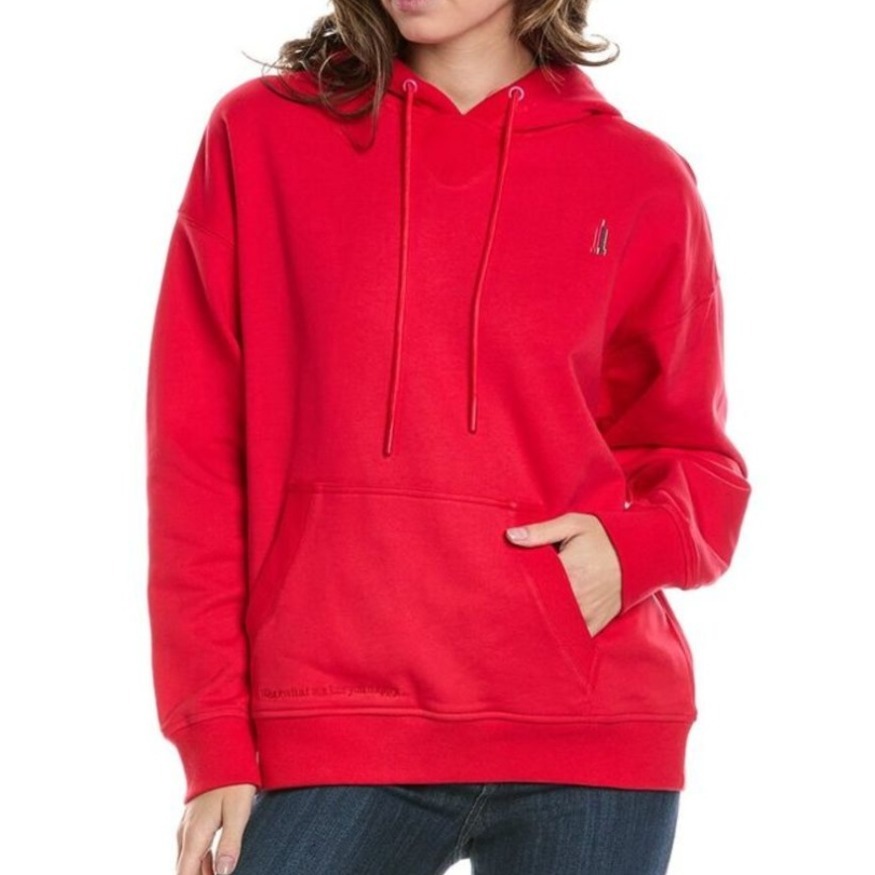 Terez Ny Forever Hot Red Hoodie Pullover Sweatshirt With Logo Xxs New
